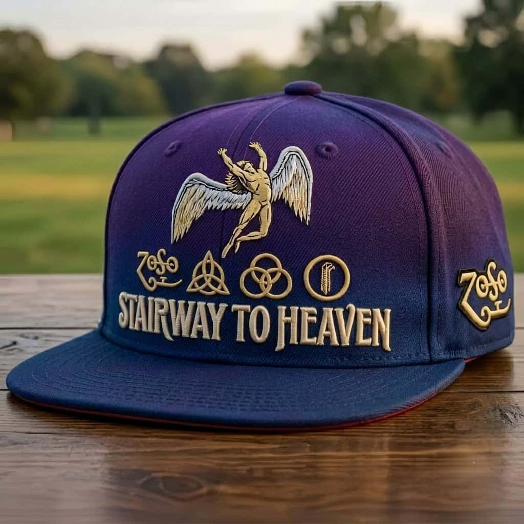 Vintage Rock Legend Embroidered Snapback Baseball Cap
