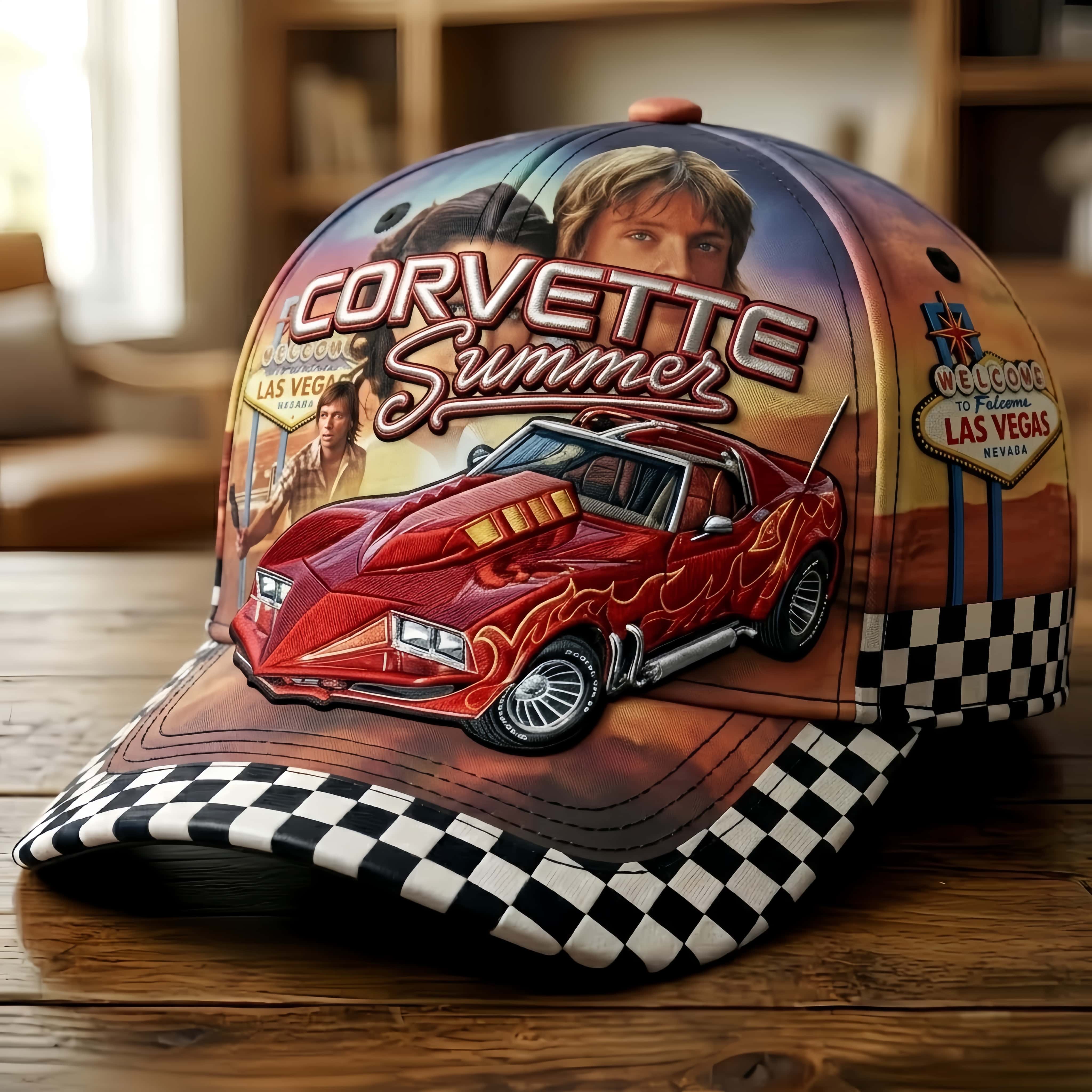 Corvette Summer Retro Movie Baseball Cap