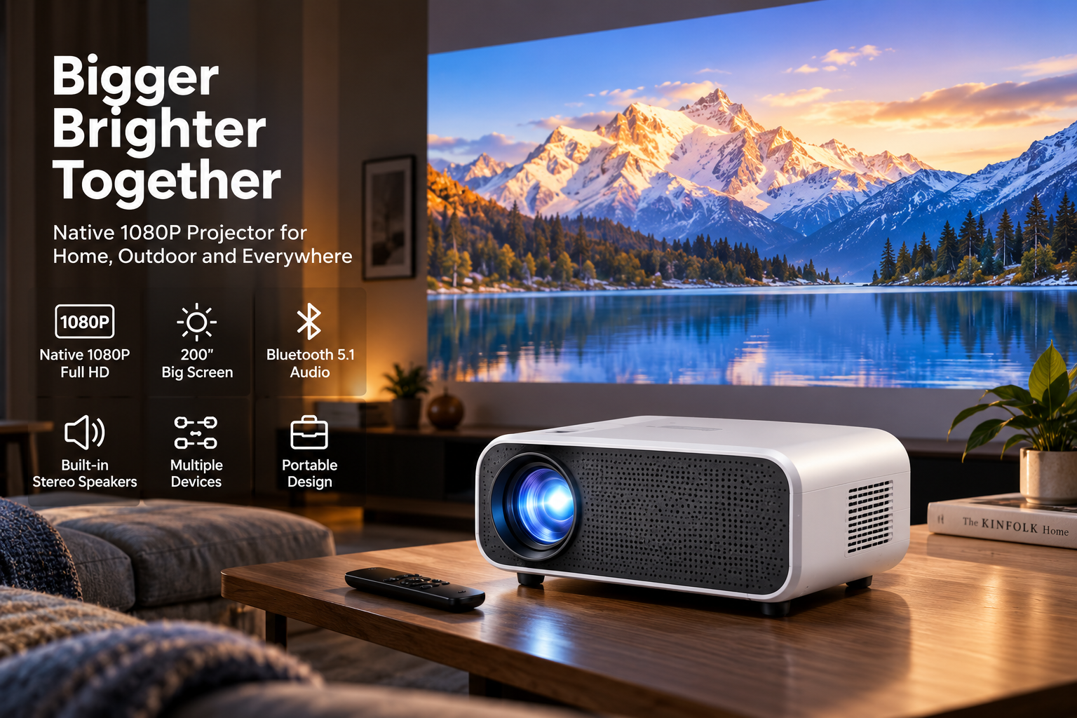 Large 200 inch projection