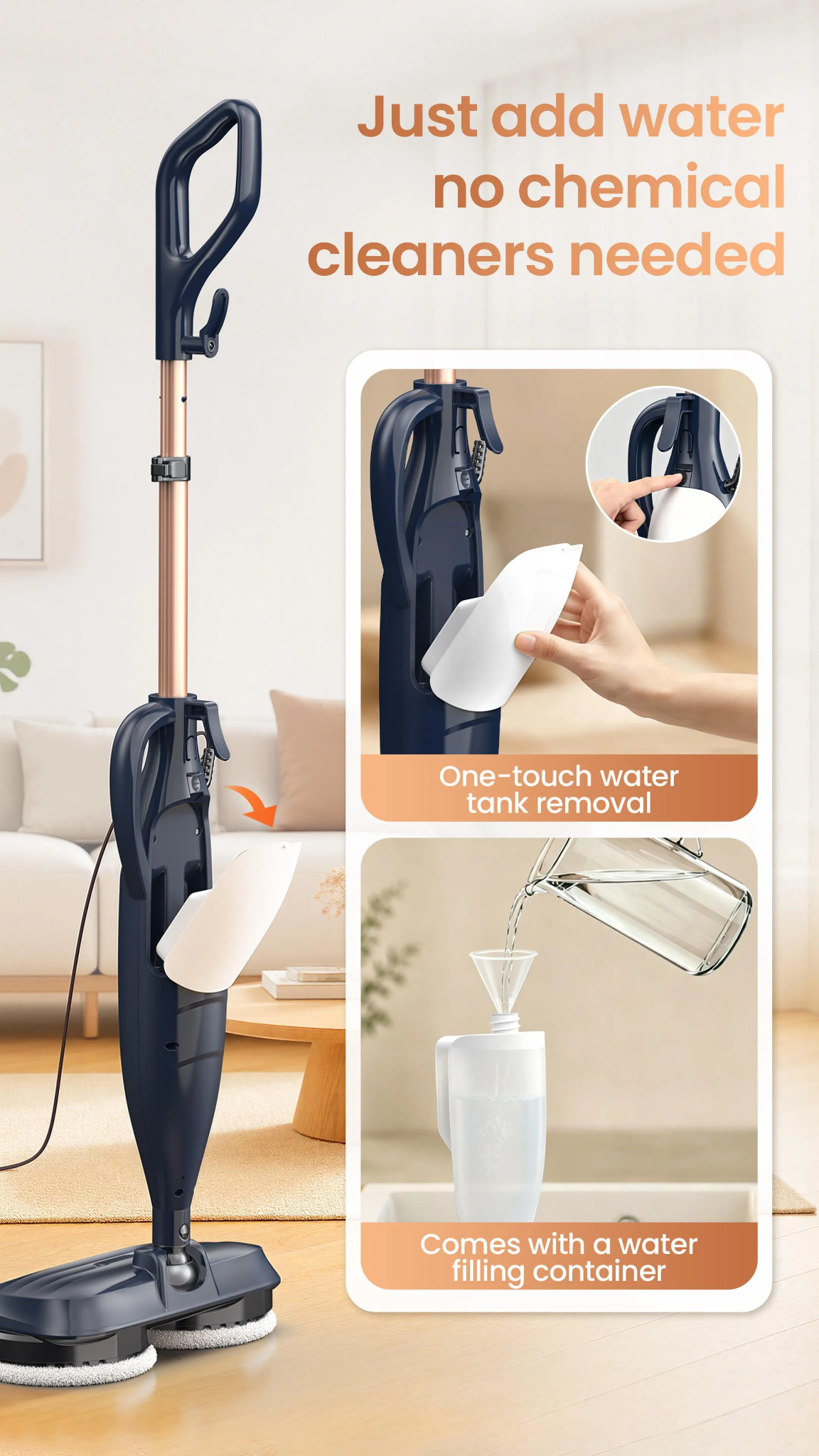 Removable Steam Mop Water Tank