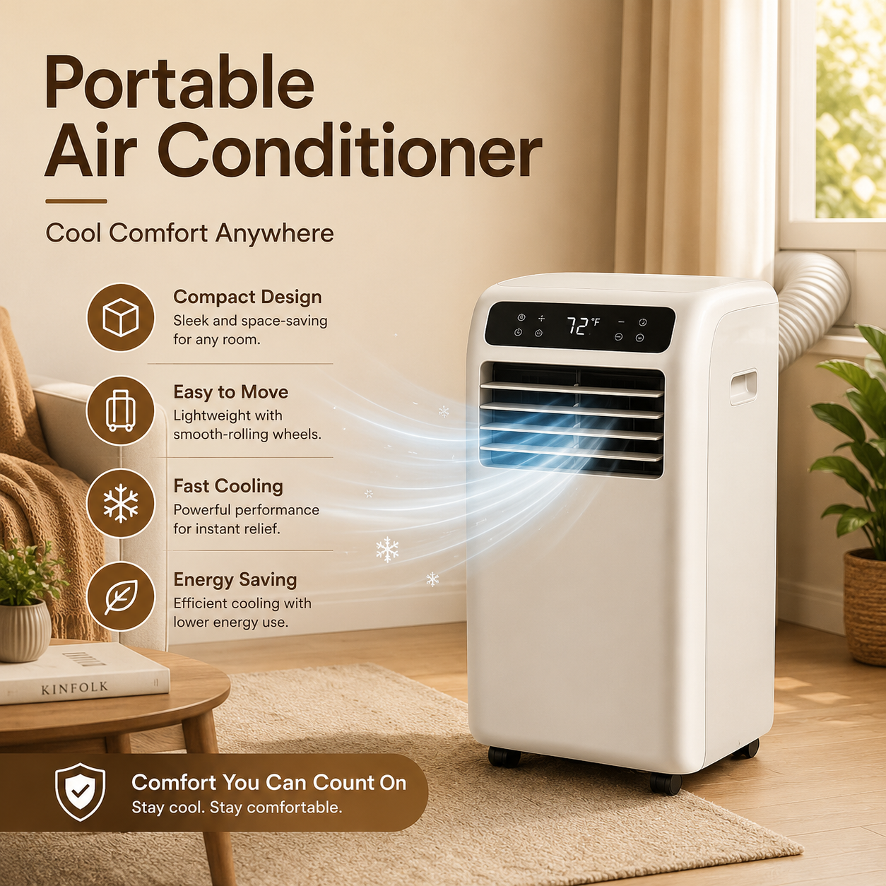 Portable small smart air conditioner