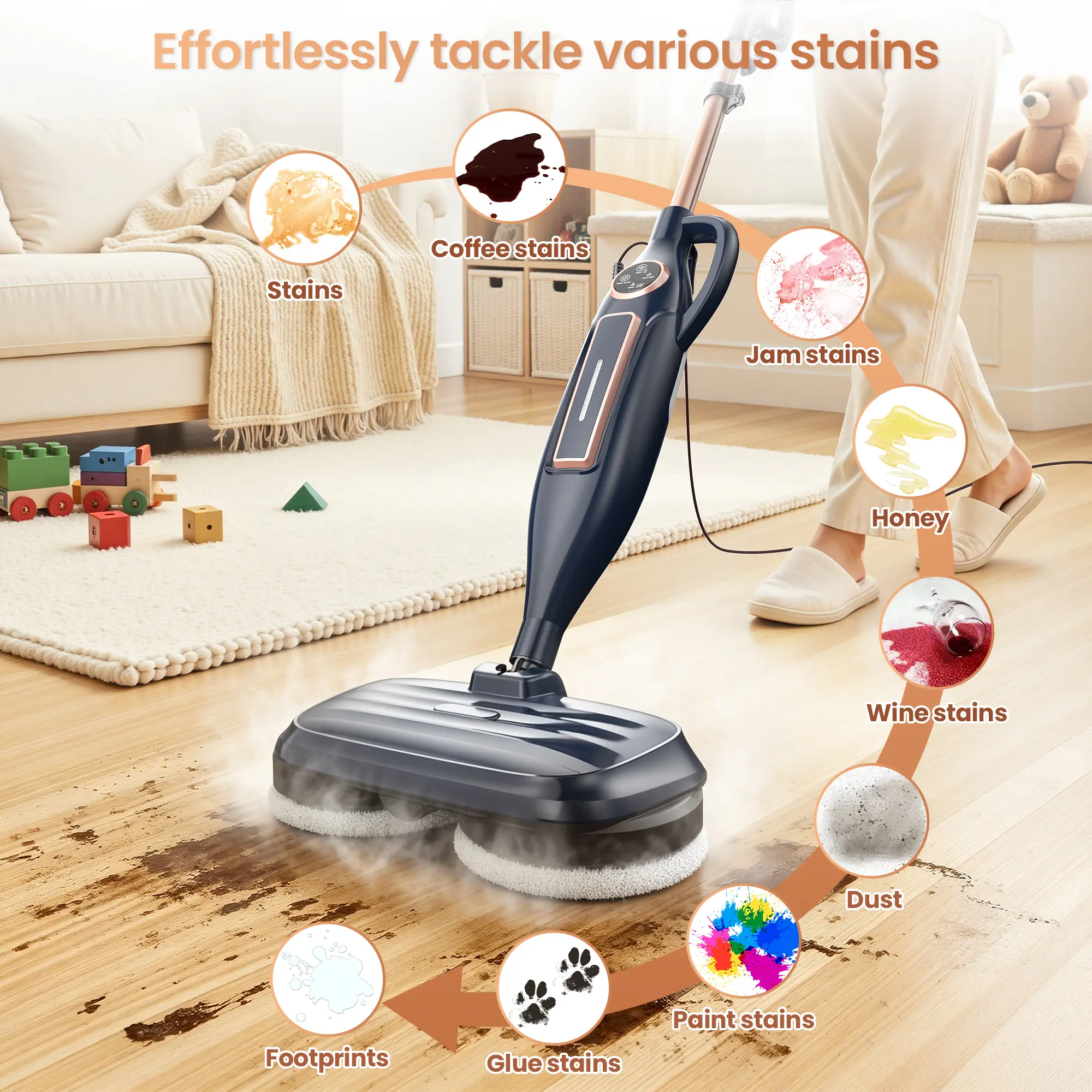 Electric Rotating Steam Mop