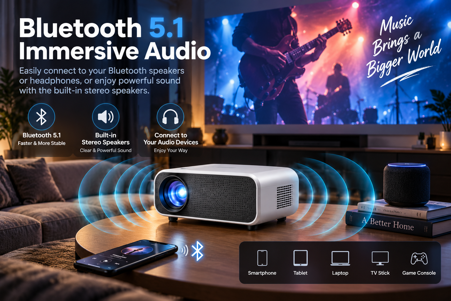 Portable 1080P projector