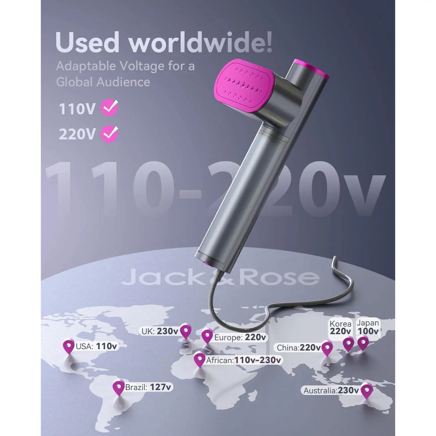 Jack & Rose Garment Steamer Iron 2 in 1