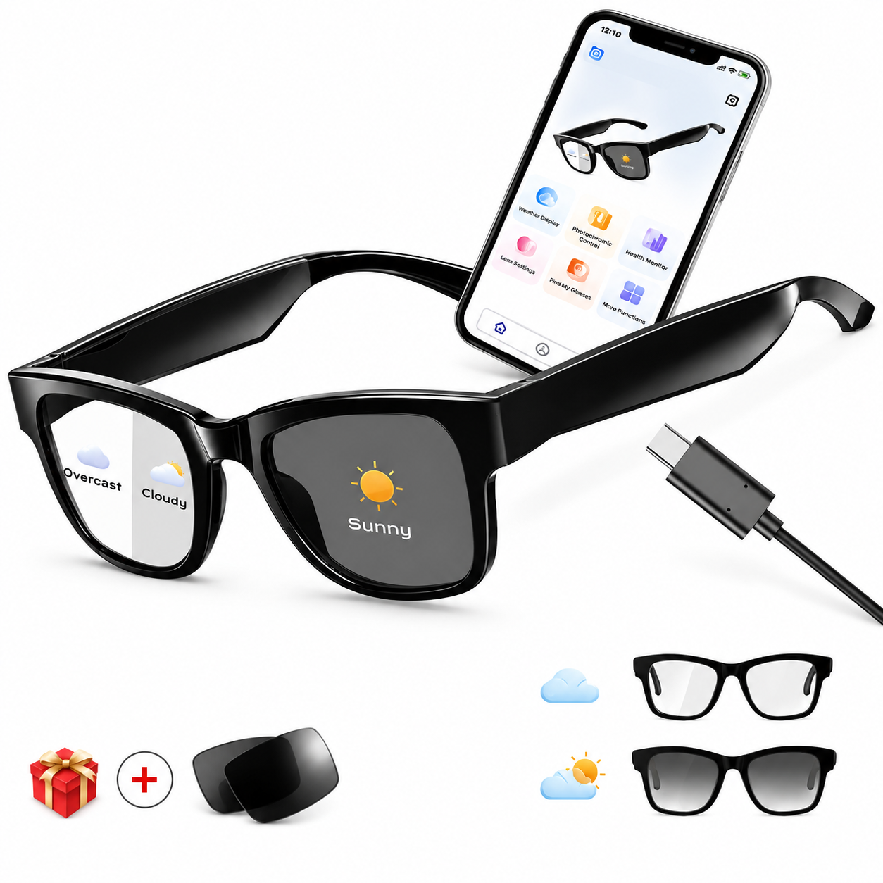 AI Interpretation Smart Glasses Bluetooth