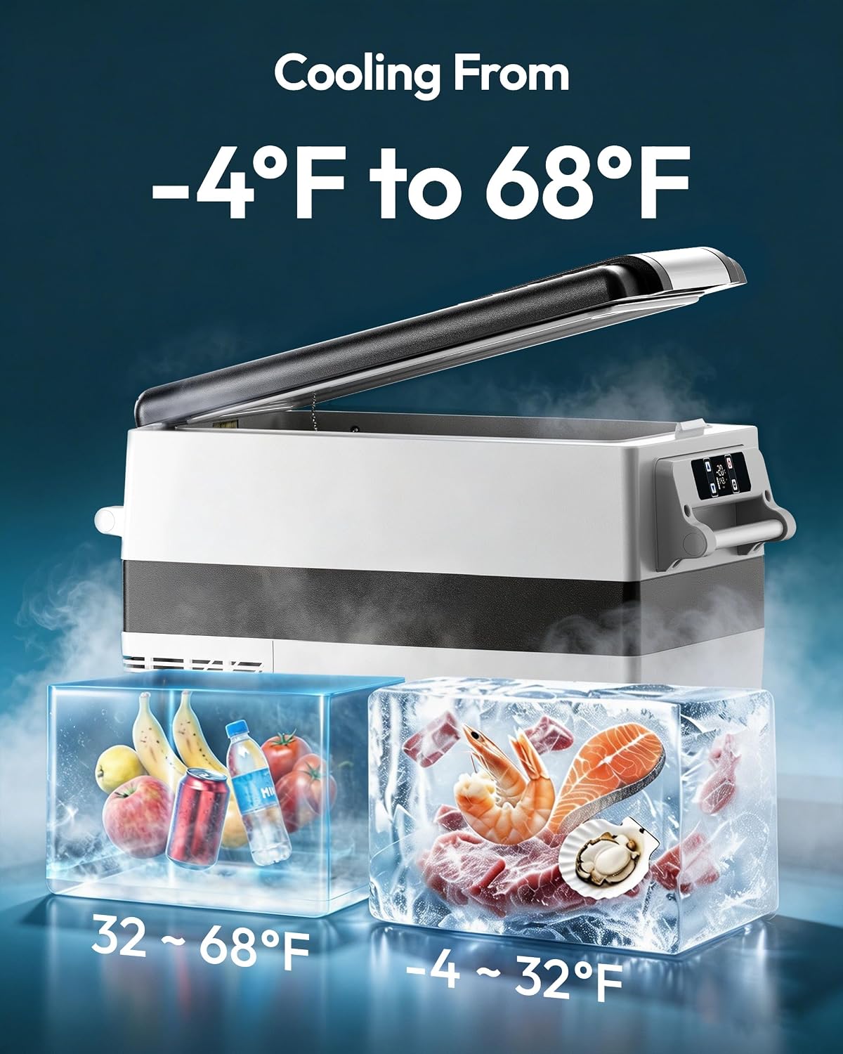 Portable refrigerator travel features