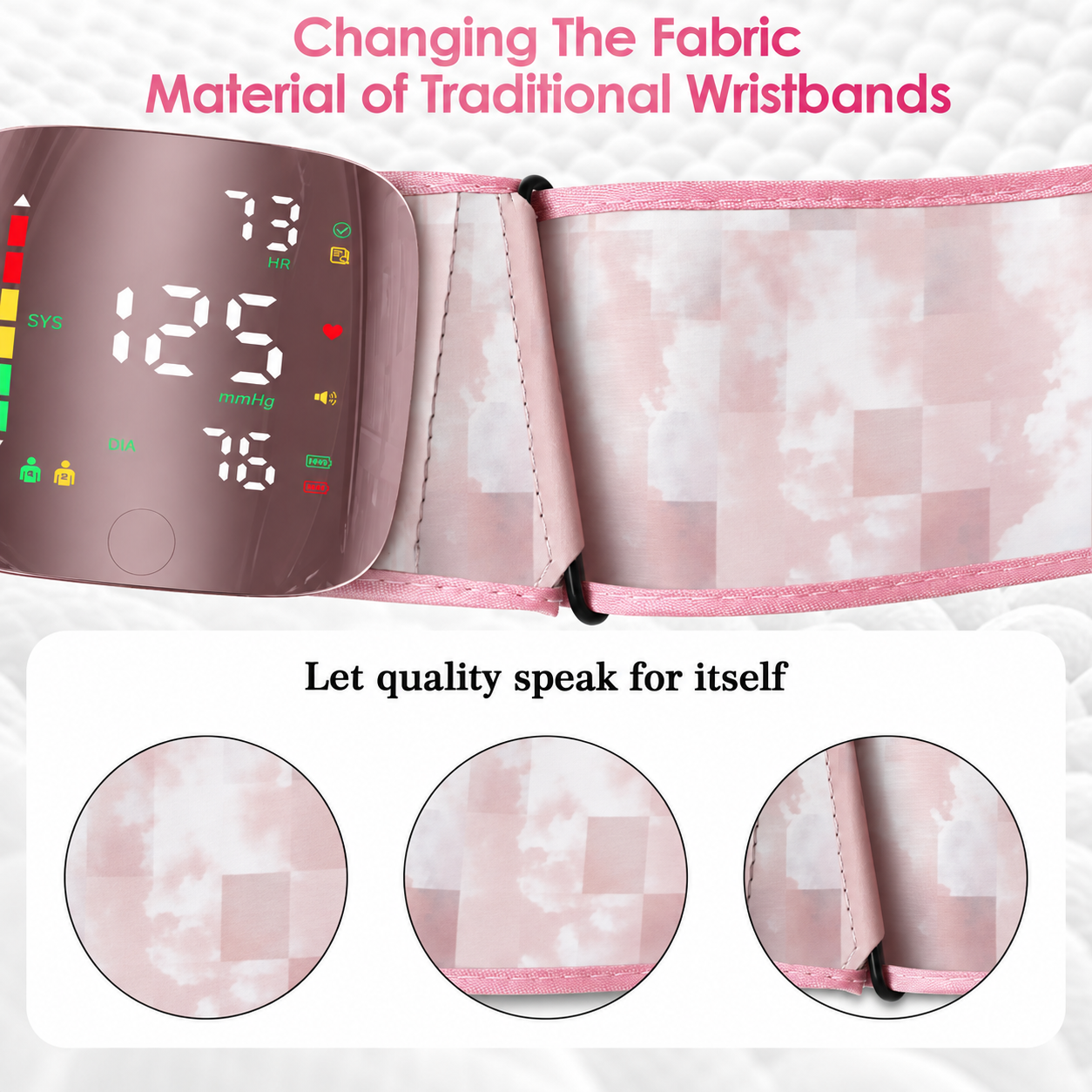 Wrist BP Monitor, Type-C LED Display