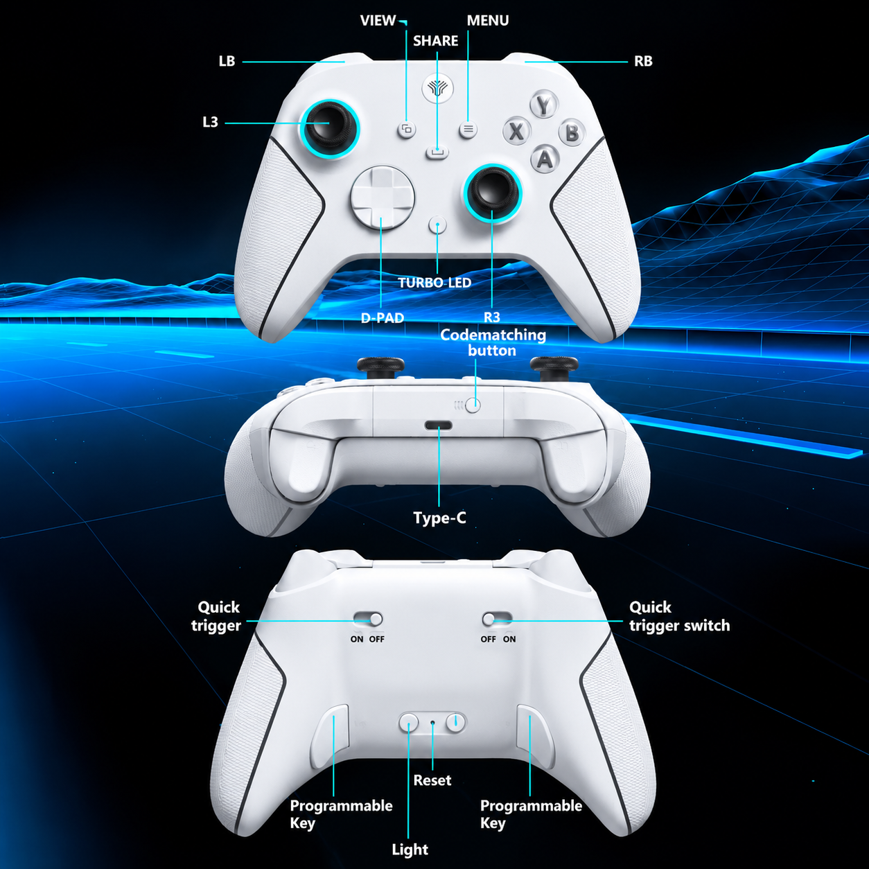 Complete Gaming Controller Layout