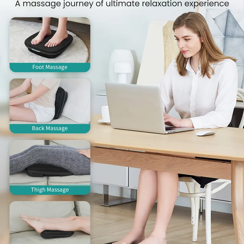 Nekteck Foot Massager with Heat and Infrared Heat Function - Electric Kneading Machine for Foot Relaxation