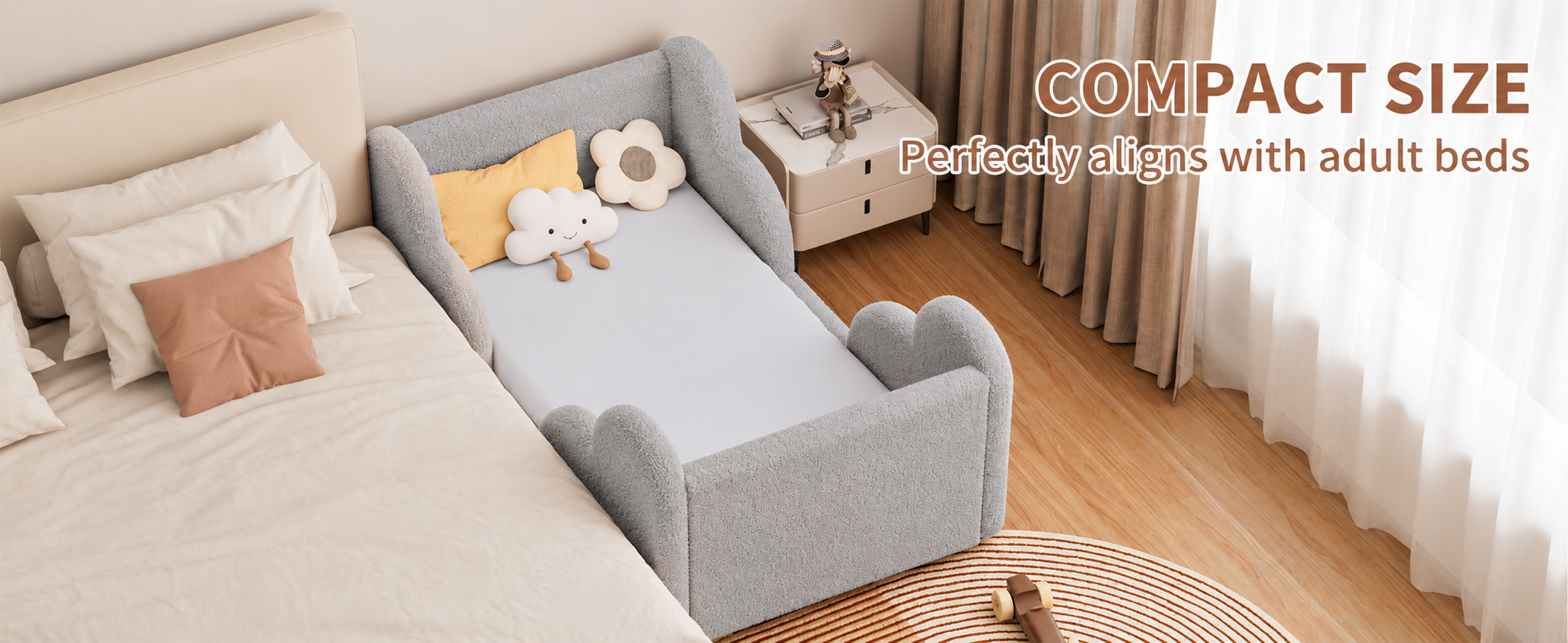 Fully Padded Toddler Floor Bed