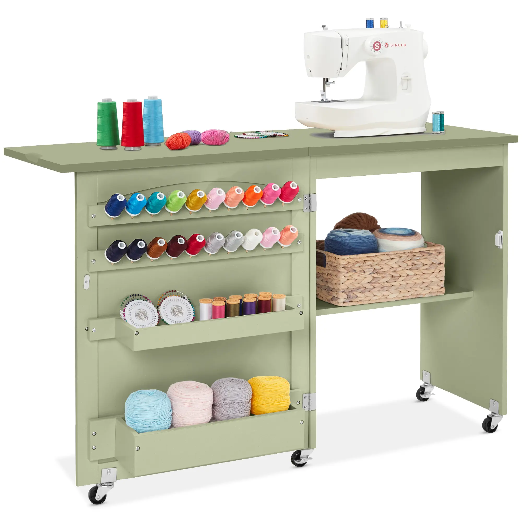 Best Choice Products Sewing Machine Table & Desk with Craft Storage