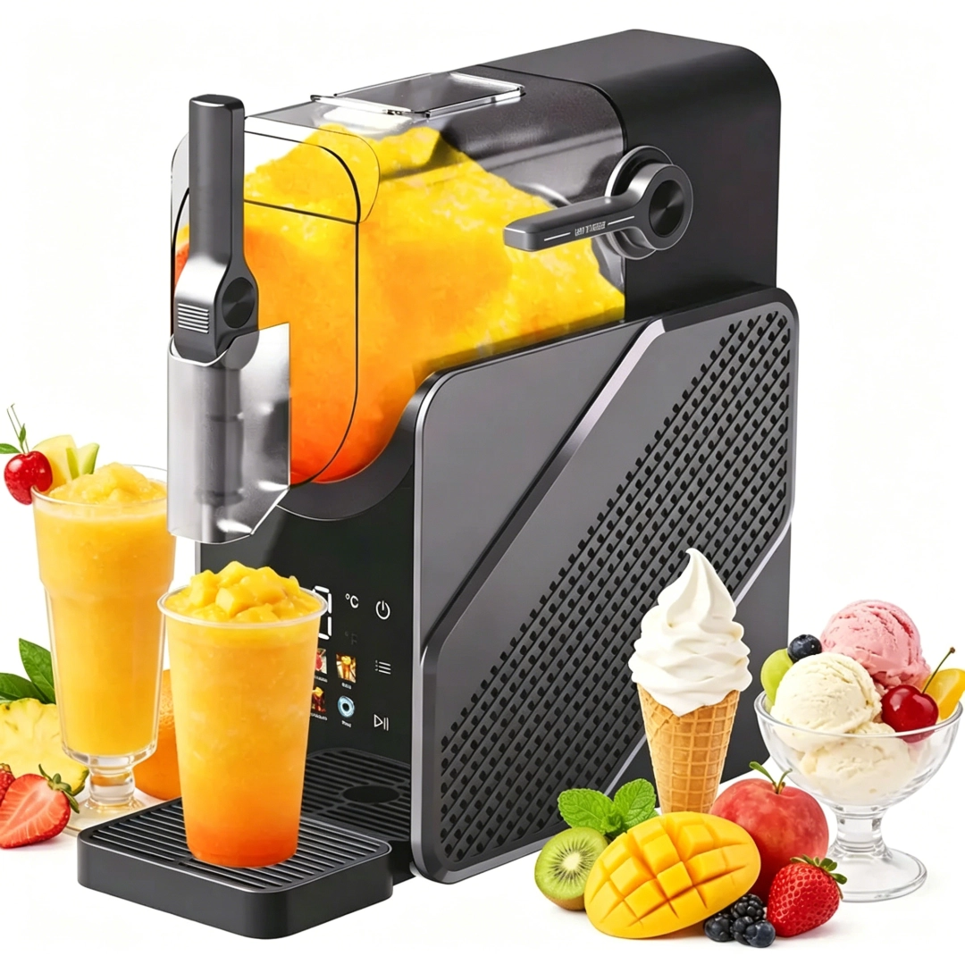 Slushie Machine, Soft Serve Ice Cream Maker，Slushy Machine for Home, 7 Preset Programs, Quiet Operation, LED Display, No Ice Needed, Perfect for Milkshakes, Margarita Smoothie, Frappes and More