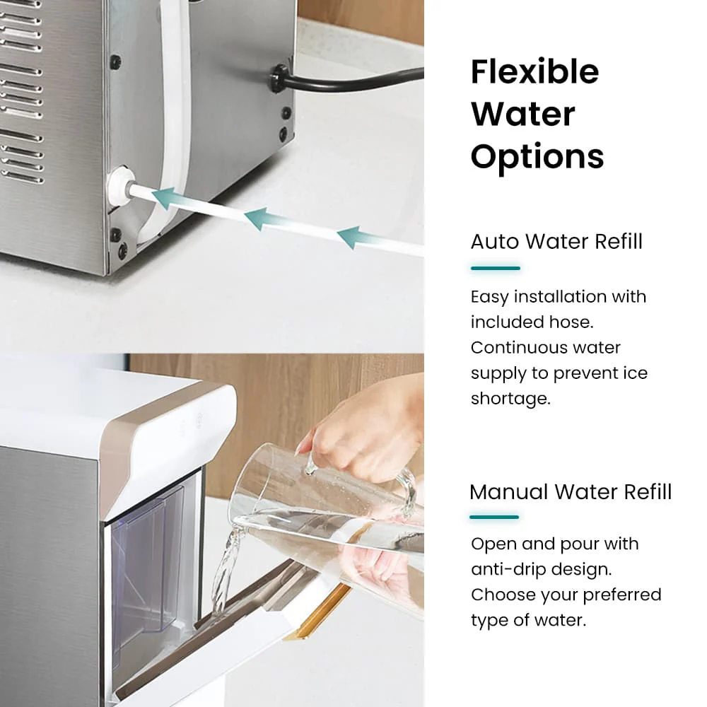 Household V2.0 Countertop Nugget Ice Maker Machine for Home