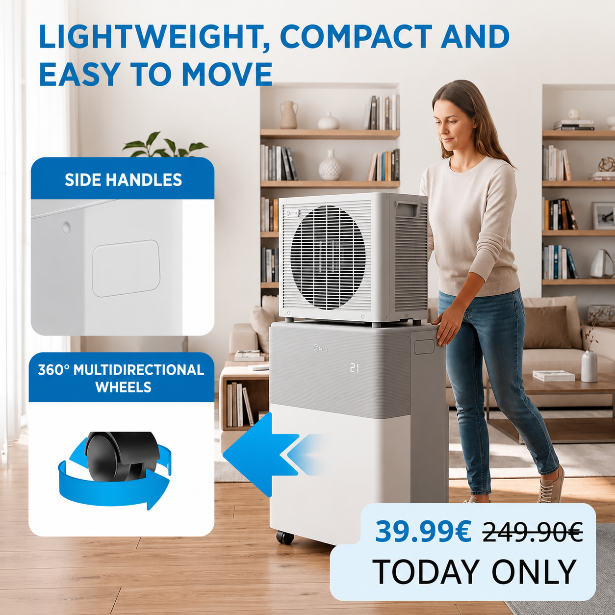 PortaSplit — Cools like a fixed AC, plugs in like a fan.
