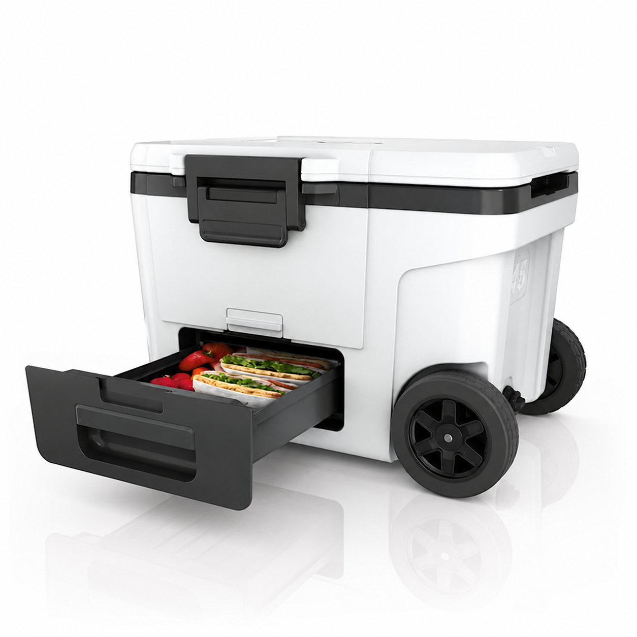 NJ FrostVault™ 45qt Wheeled Cooler with Dry Zone