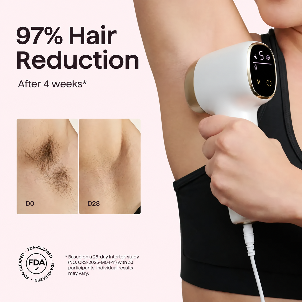 Hair Removal with Ice Cooling
