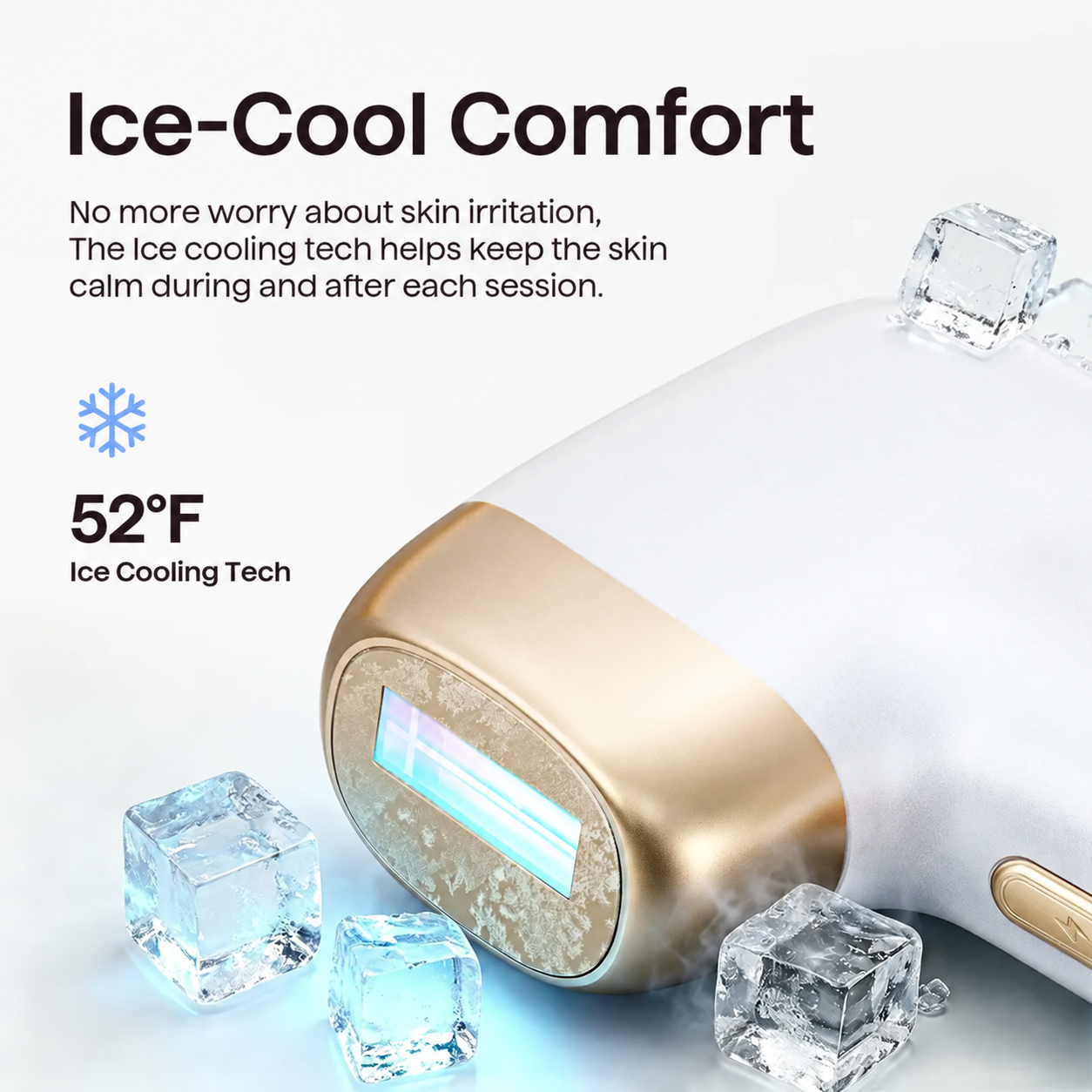 Hair Removal with Ice Cooling