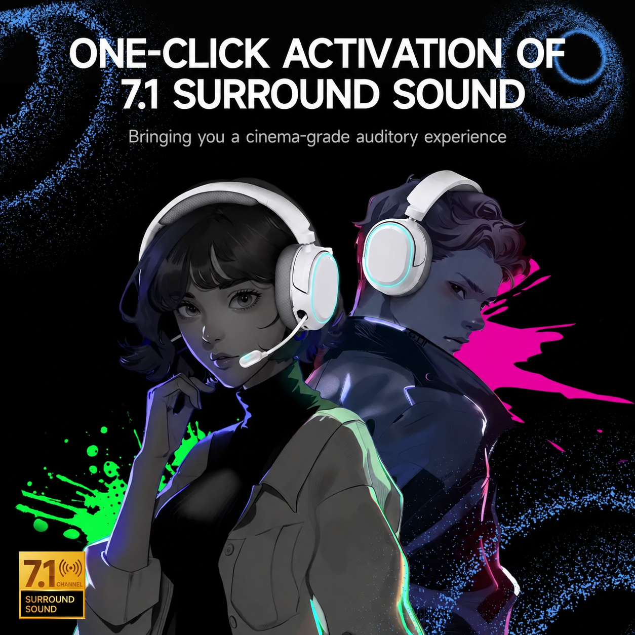 G2 Bluetooth Gaming Headset, 7.1 Surround