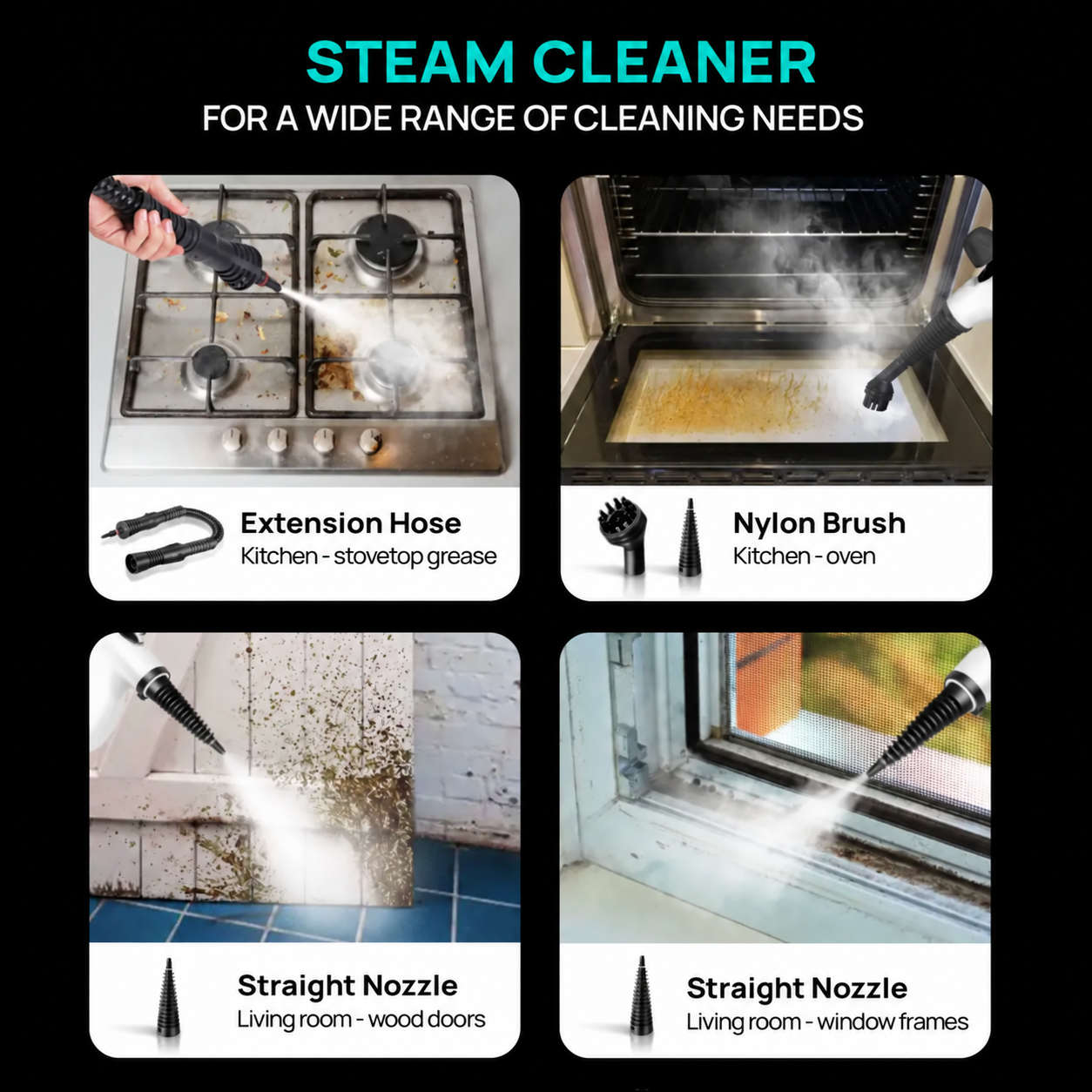 Redhut Portable Handheld Steam Cleaner, 12 Accessories