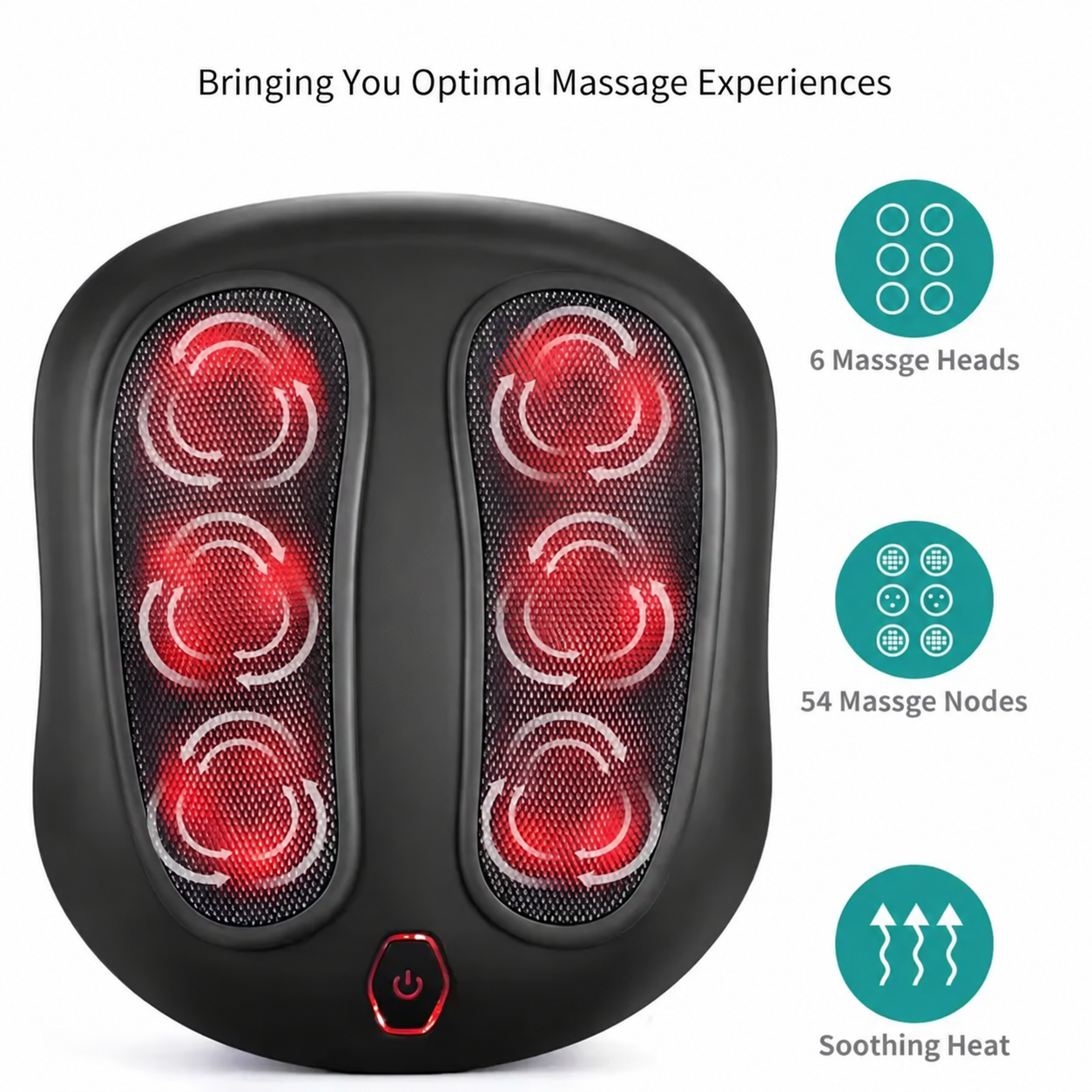 Nekteck Foot Massager with Heat and Infrared Heat Function - Electric Kneading Machine for Foot Relaxation