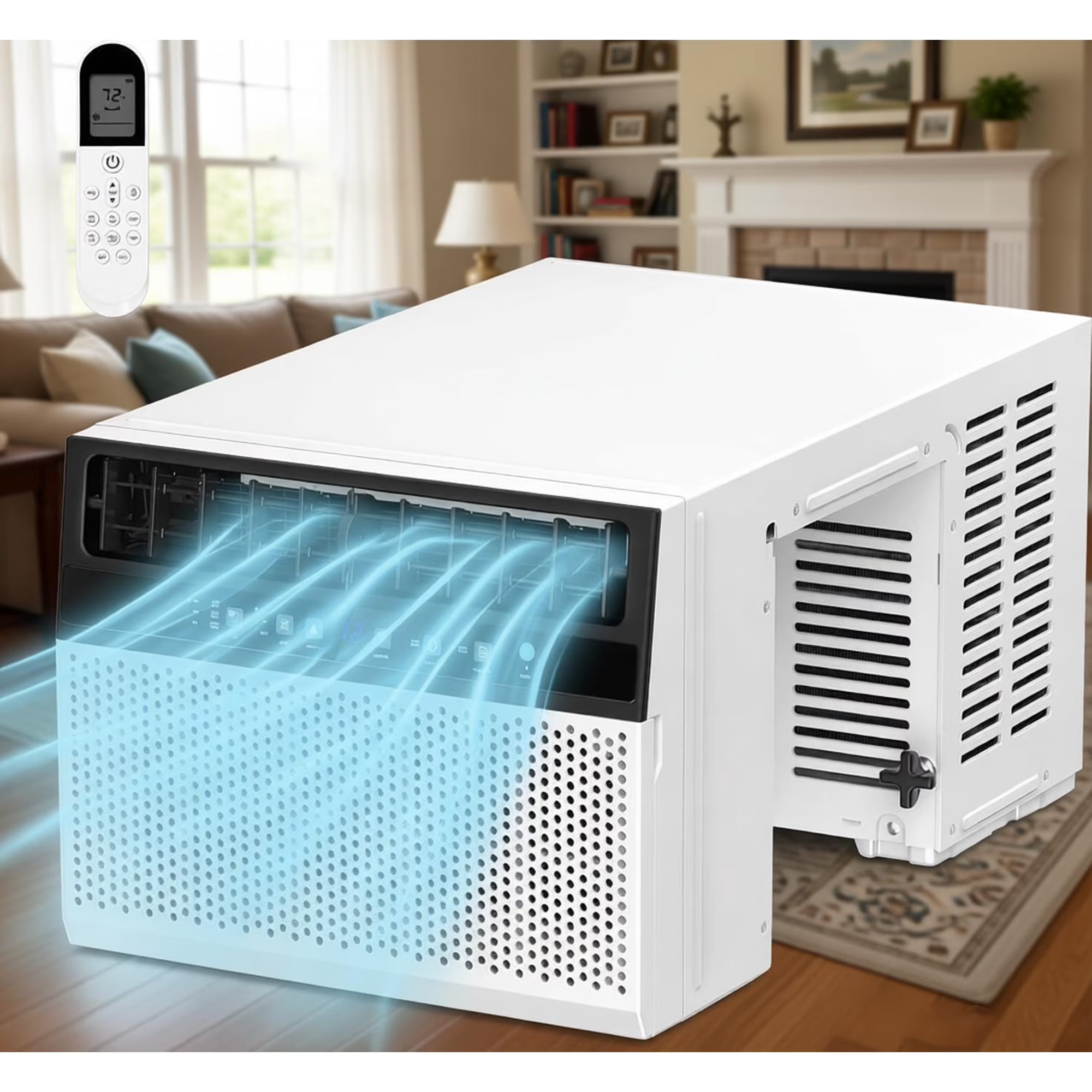 Window Air Conditioner , Window AC Unit Cools 450 Sq.ft w/ Wi-Fi & Remote