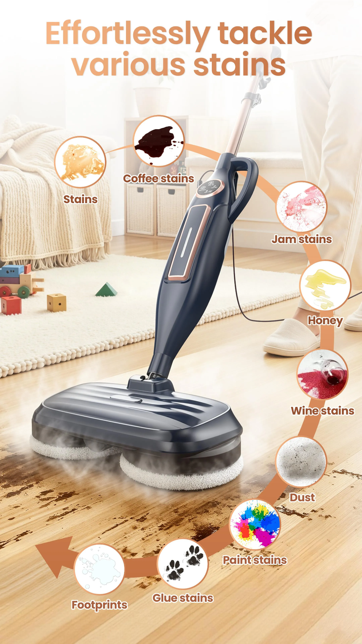 Steam Mop Everyday Stain Cleaning