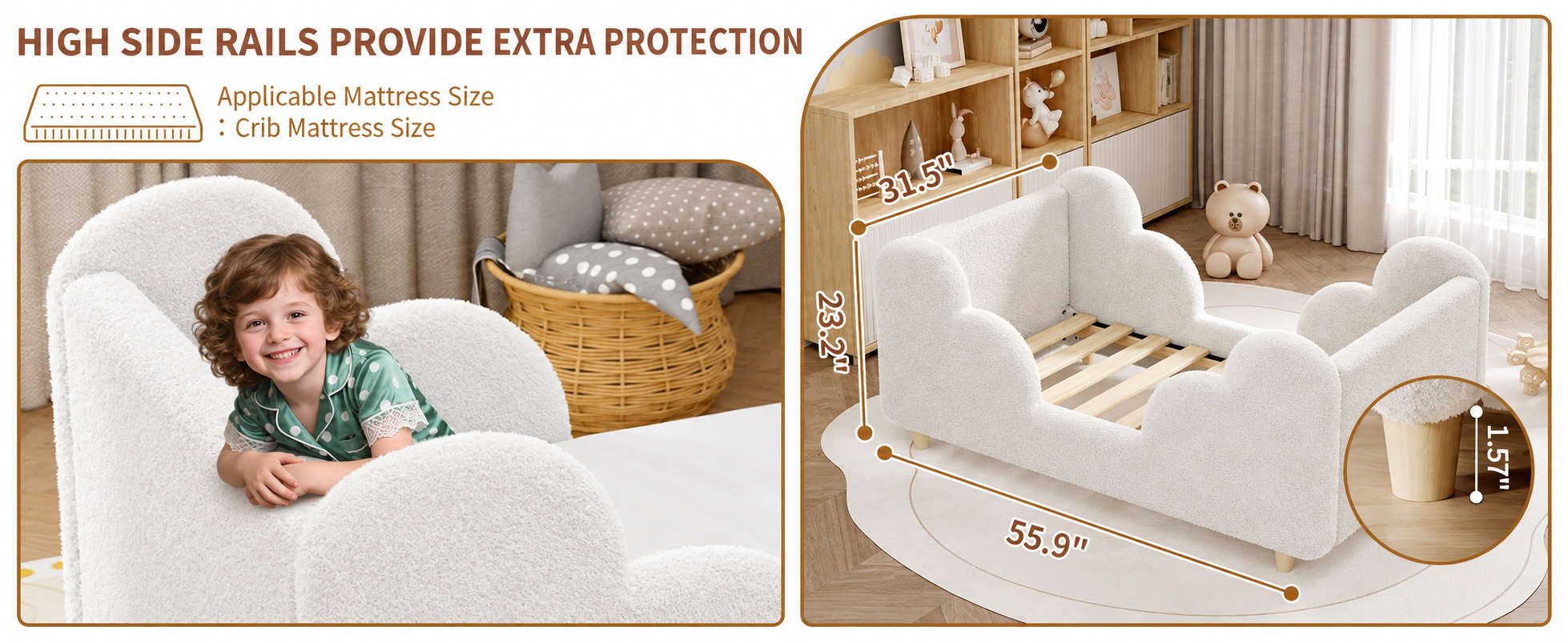 Compact Toddler Bed Beside Adult Bed