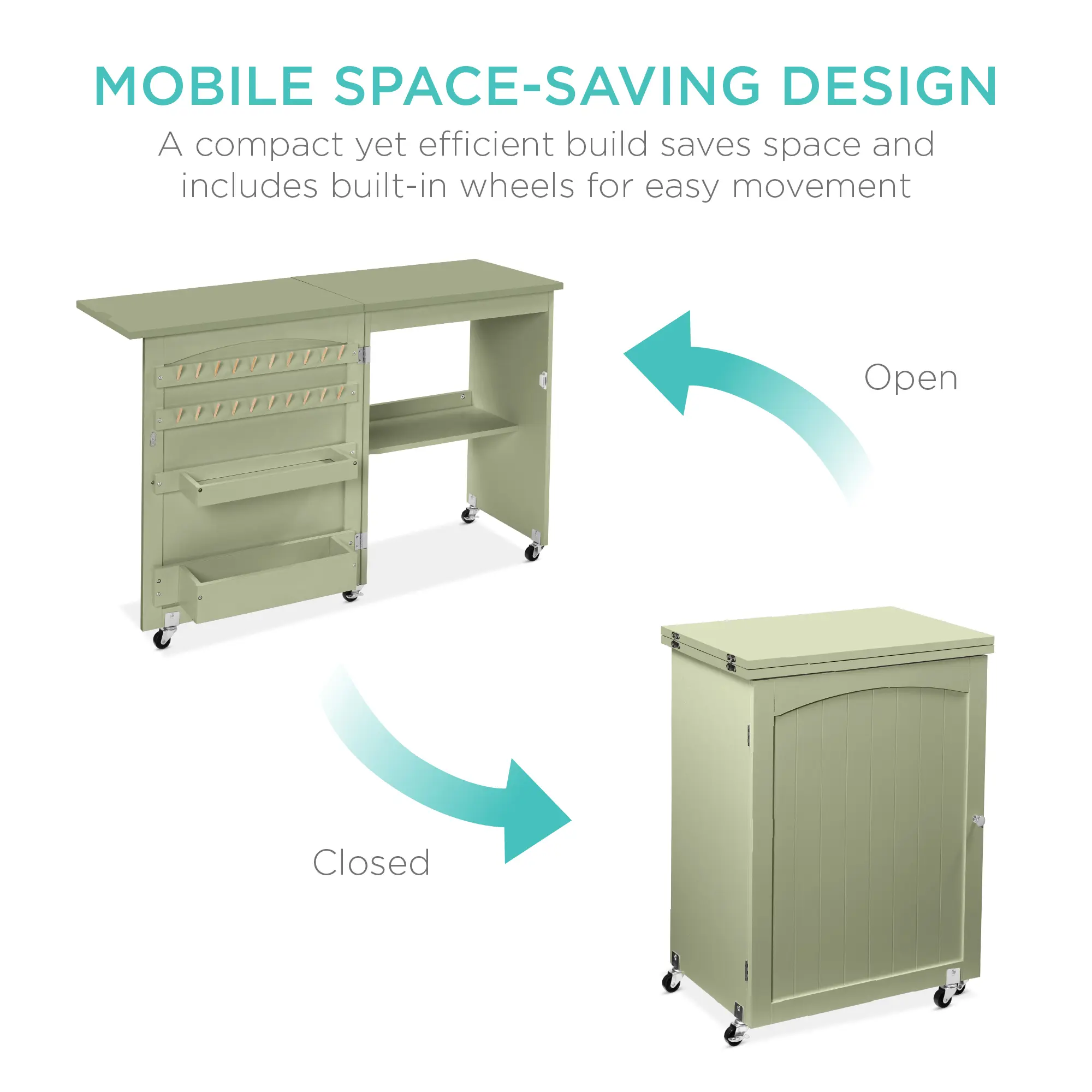 Best Choice Products Sewing Machine Table & Desk with Craft Storage
