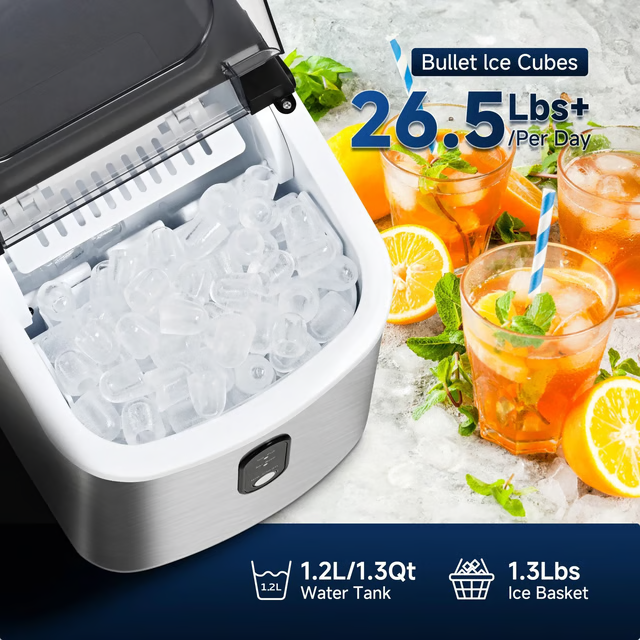 Premium Compact Ice Maker with Fast Cycle & Auto Clean Portable Countertop Ice Machine