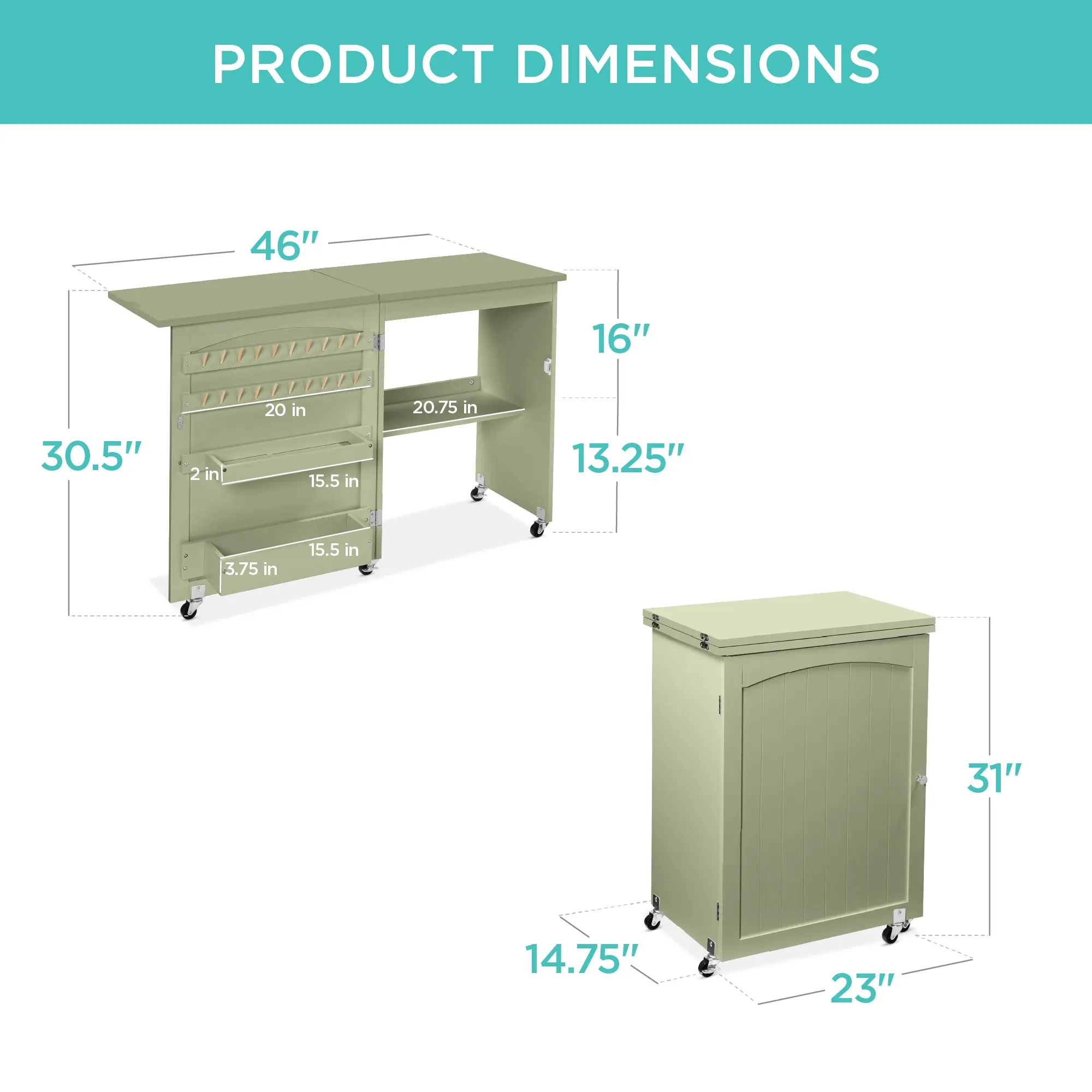 Best Choice Products Sewing Machine Table & Desk with Craft Storage