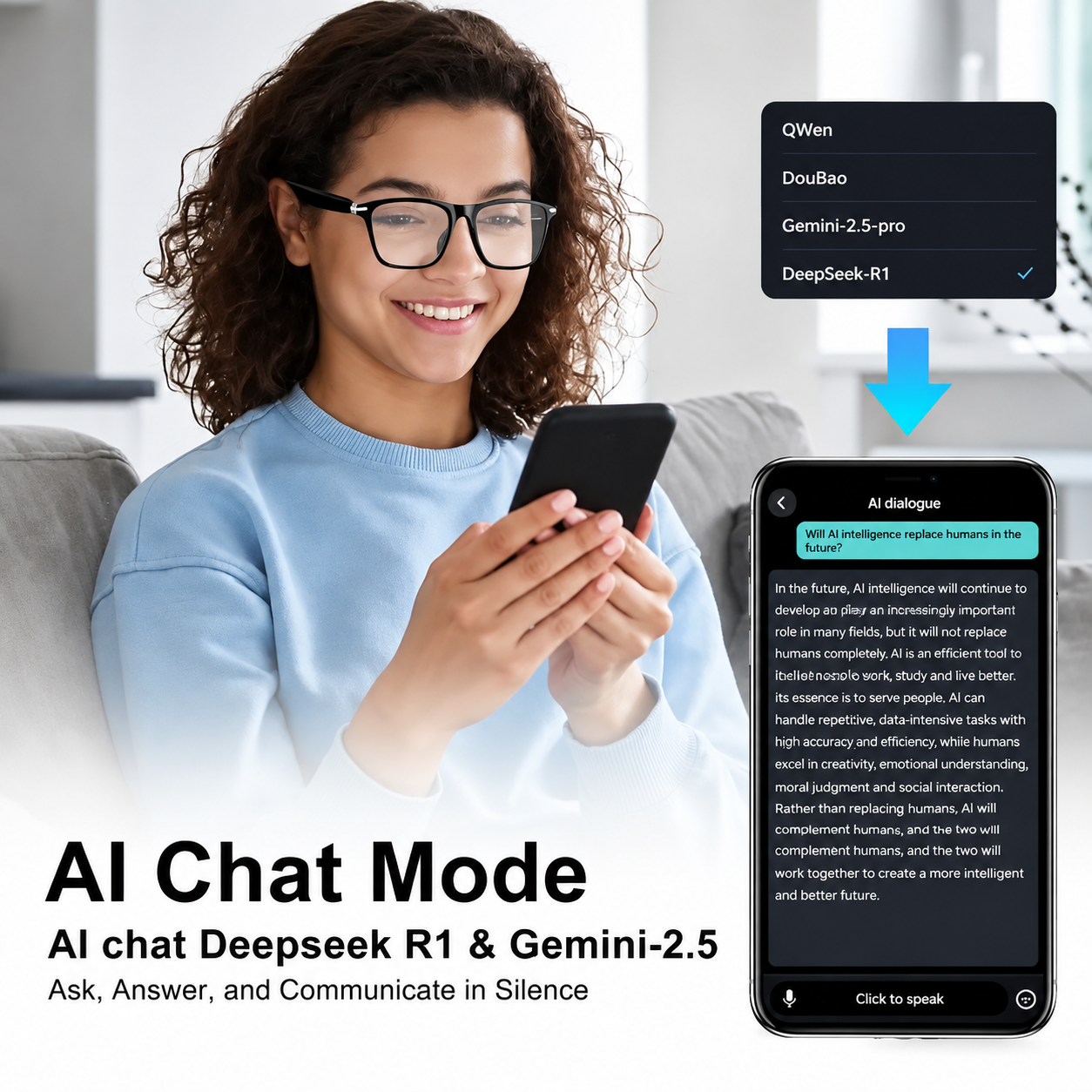 AI Interpretation Smart Glasses Bluetooth