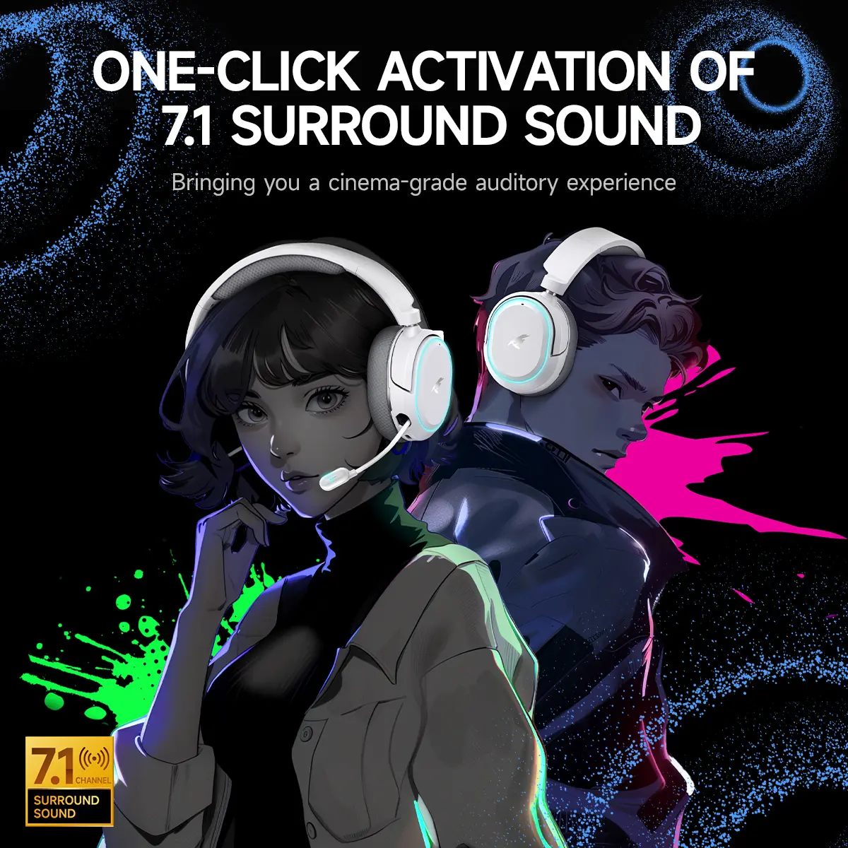 G2 Bluetooth Gaming Headset, 7.1 Surround