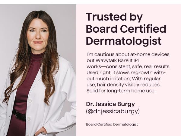 Wavytalk Bare It IPL Hair Removal with Ice Cooling, 3 Modes & 24J Dual-Pulse for Salon-Level Results on Face, Body & Bikini, Painless & Precise