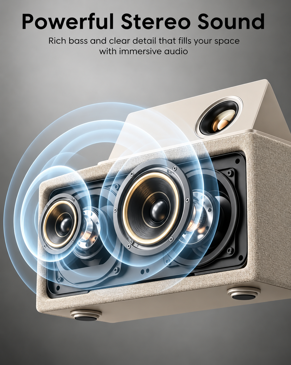 Flip-Up Display Screen Bluetooth Speaker with 7-in-1 Wireless Charging Station