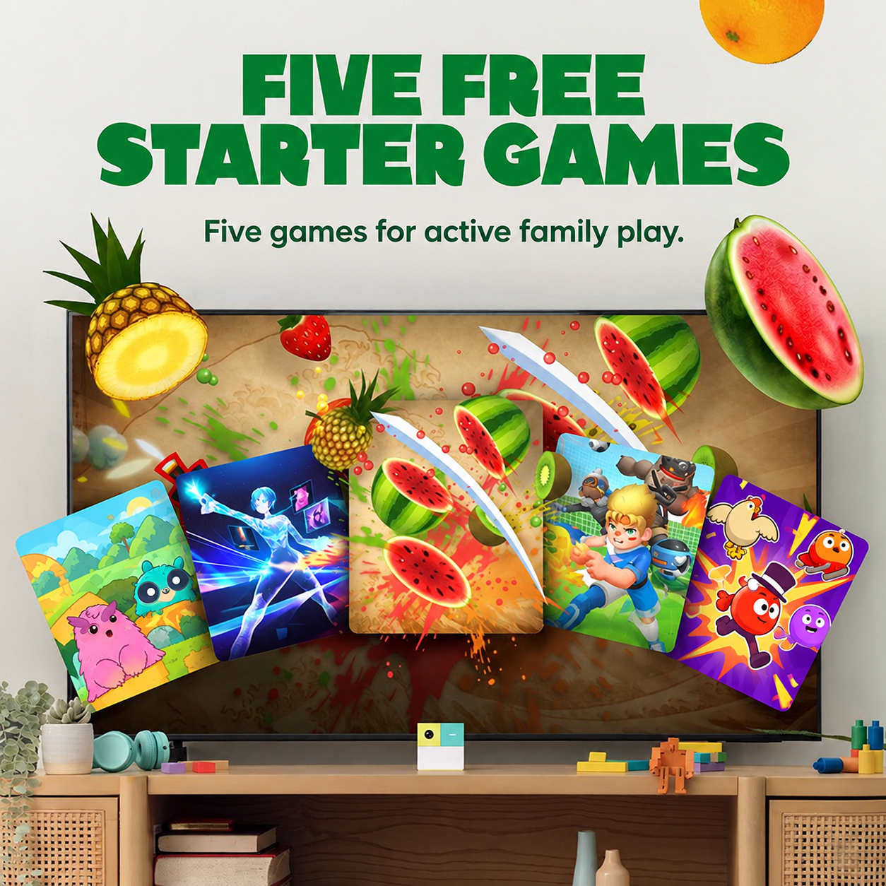 Five starter games included with Nex Playground