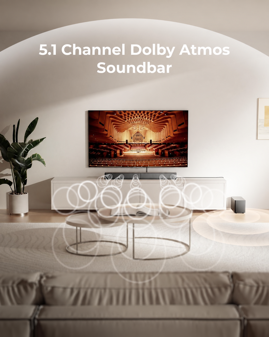 ULTIMEA 5.1CH Surround Sound Bar System with Dolby Atmos, Poseidon M60 product feature image