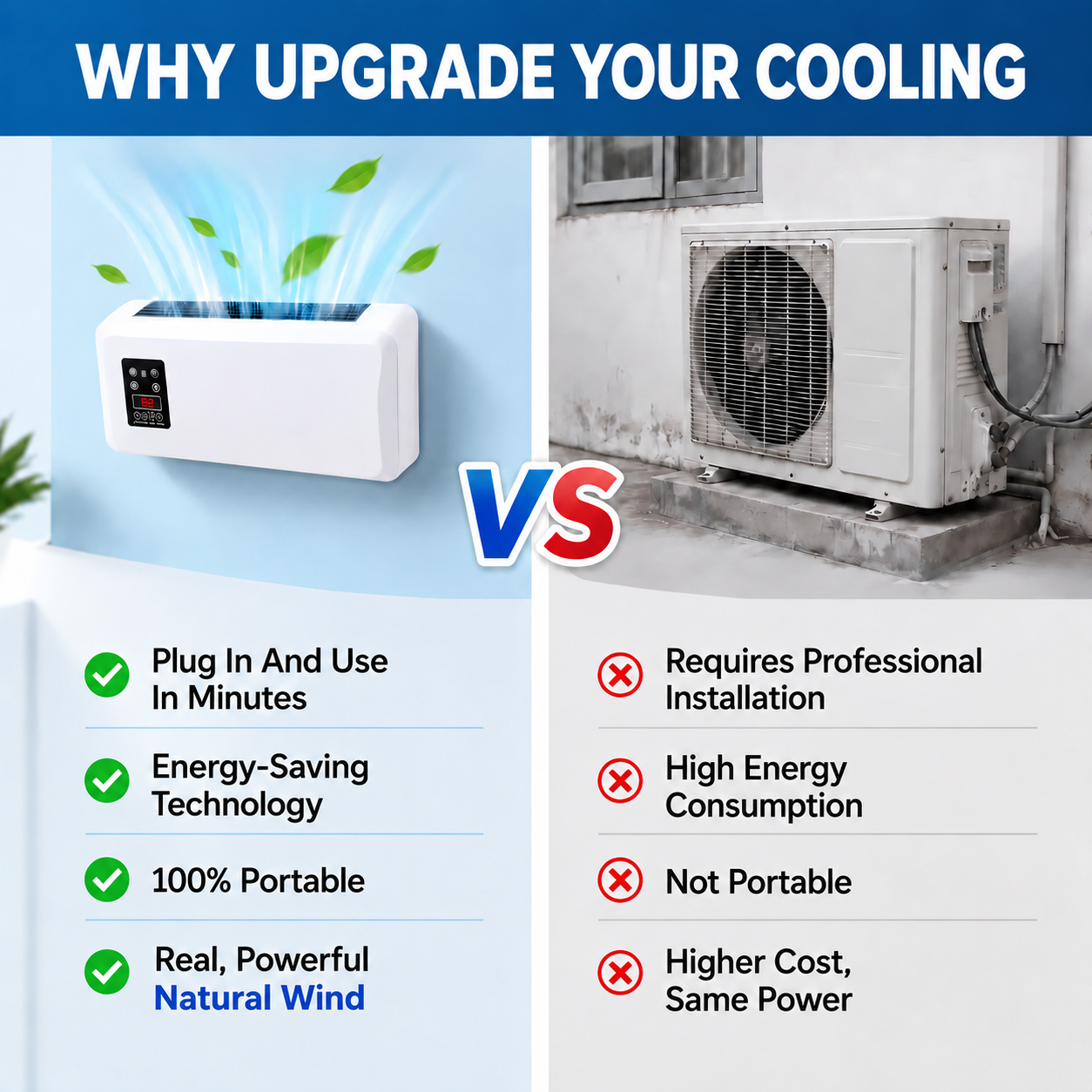 🔥Limited Discount🔥Ductless Portable Air Conditioners No Windows Needed feature image