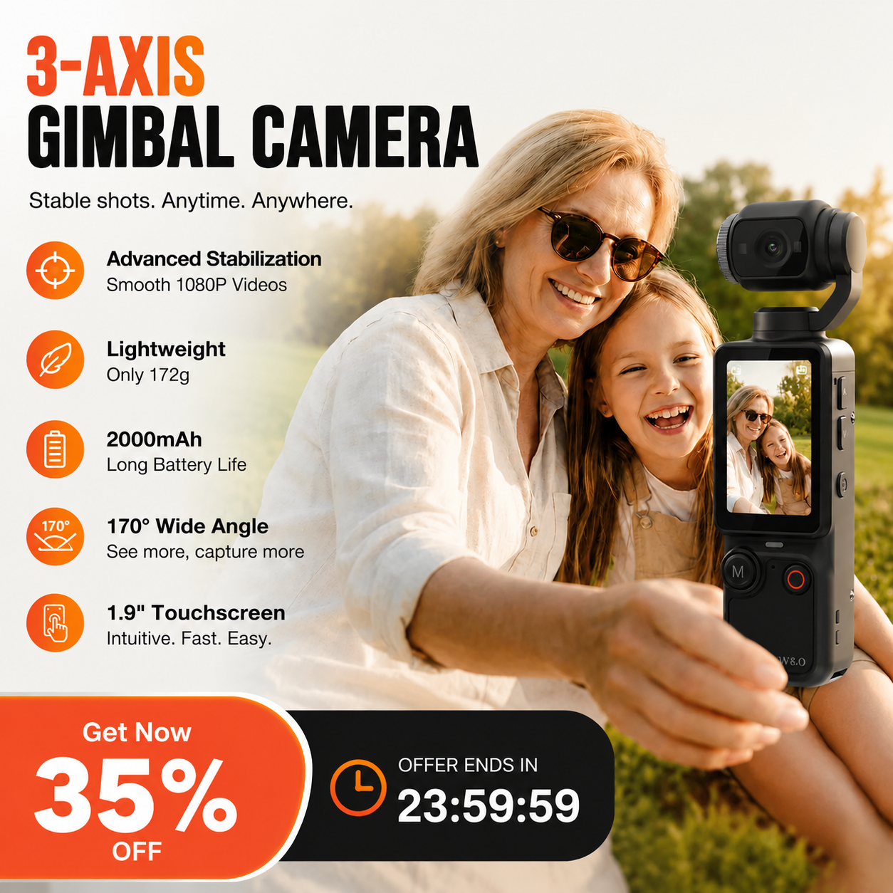 📸✨【Limited Edition - 50% Off】Pocket Camera with Flip-Up Screen - Take Perfect Selfies📱💄 and Share Them Instantly, No Need to Edit Them