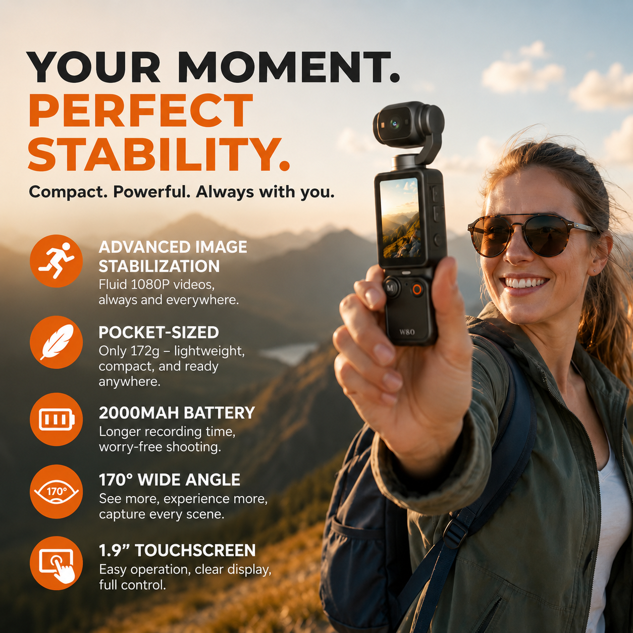 📸✨【Limited Edition - 50% Off】Pocket Camera with Flip-Up Screen - Take Perfect Selfies📱💄 and Share Them Instantly, No Need to Edit Them