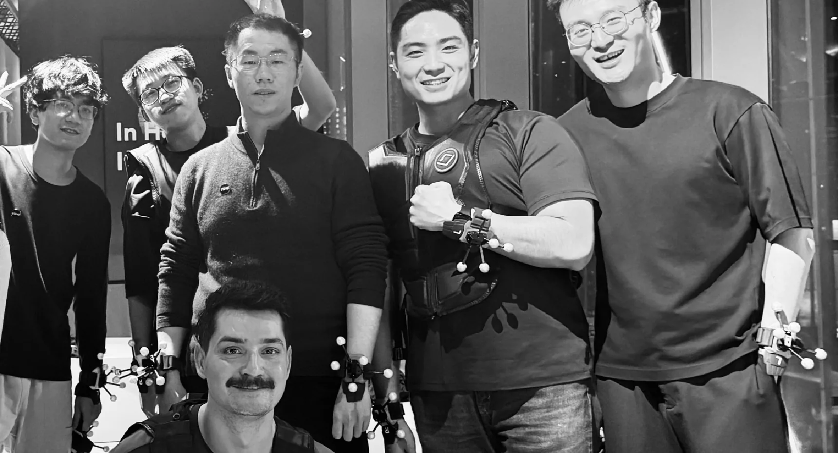 Black-and-white group photo of the Tiiny founding team