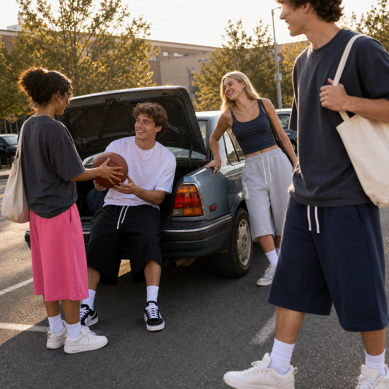 Men's Baggy Capri Sweatshorts Packs - gallery fyp campus parking