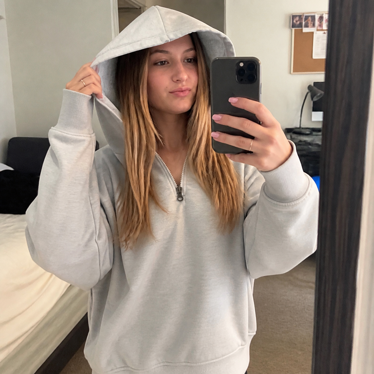 Unisex Solid Half-Zip Hoodies 8-Pack - gallery 03 fyp dorm mirror