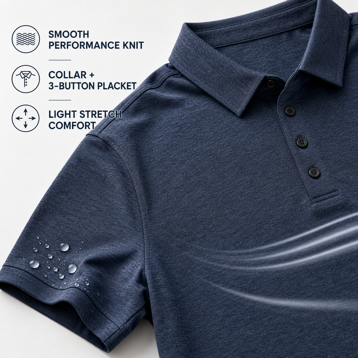 Men's Performance Quick-Dry Polo Shirts Packs detail 1