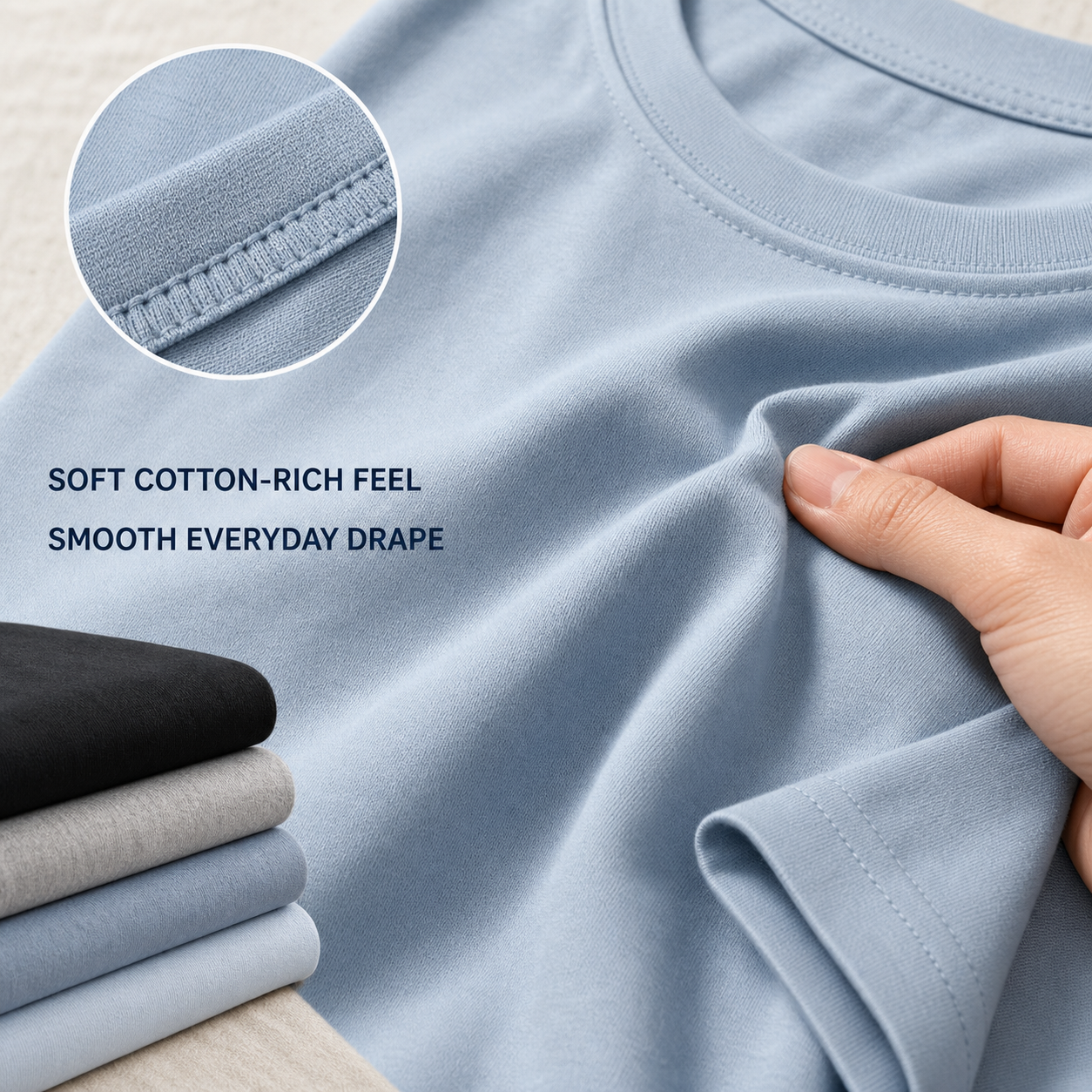 Men's Big & Tall Relaxed Casual Crew Neck T-Shirts 4-Pack detail 1