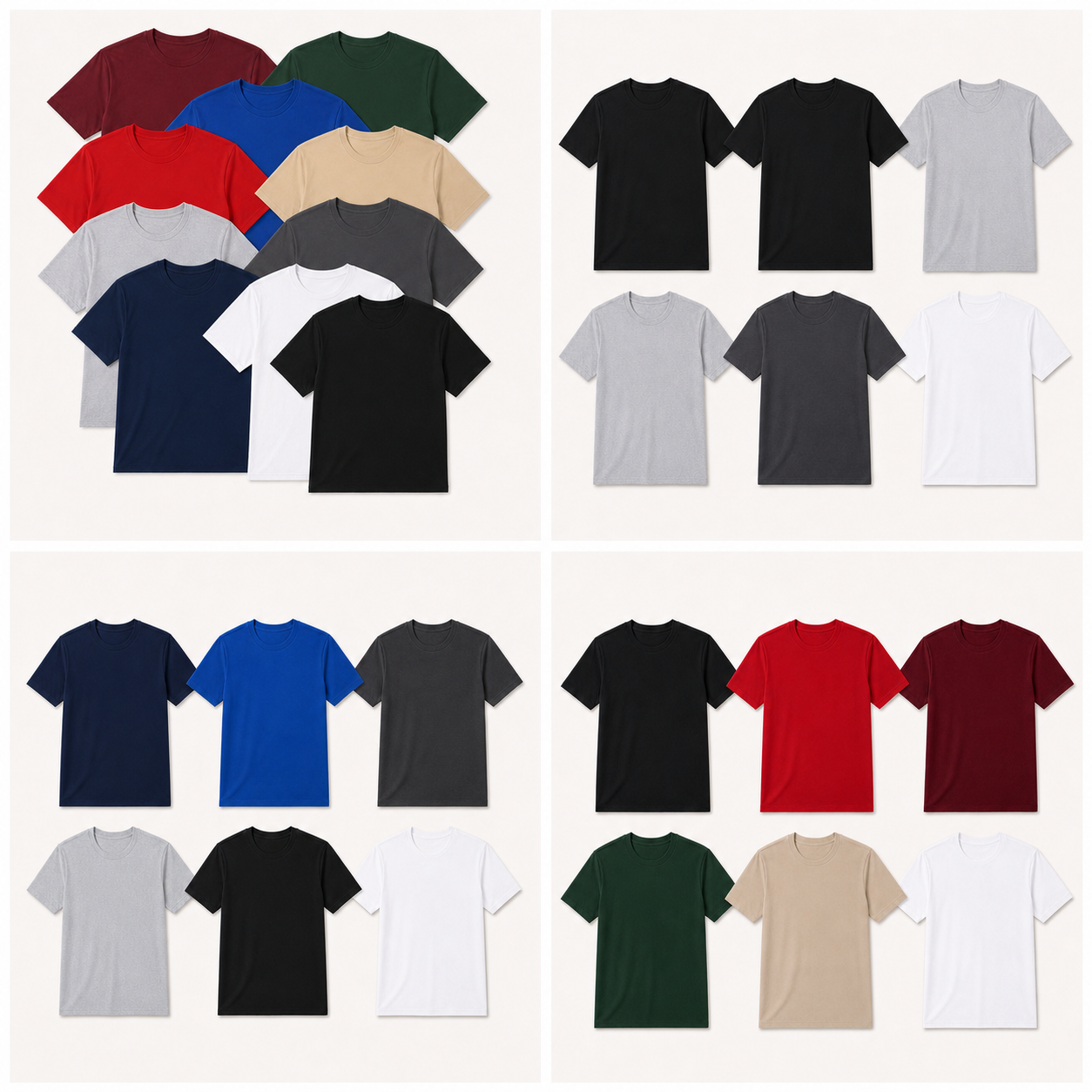 Unisex Everyday Crew Neck T-Shirt Multipacks — detail 03 multipack options