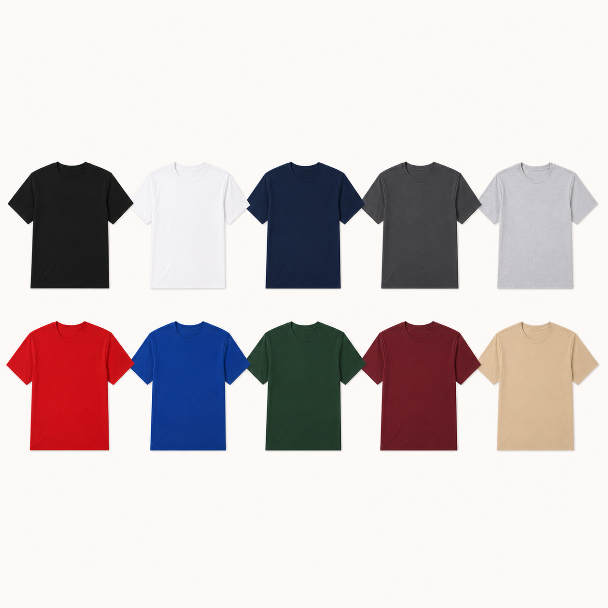 Unisex Everyday Crew Neck T-Shirt Multipacks — detail 04 color range