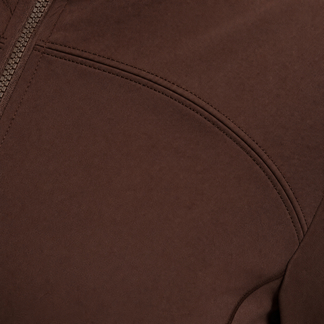 Women's Slim Fit Full Zip Jacket Packs - smooth fabric and stitching close-up