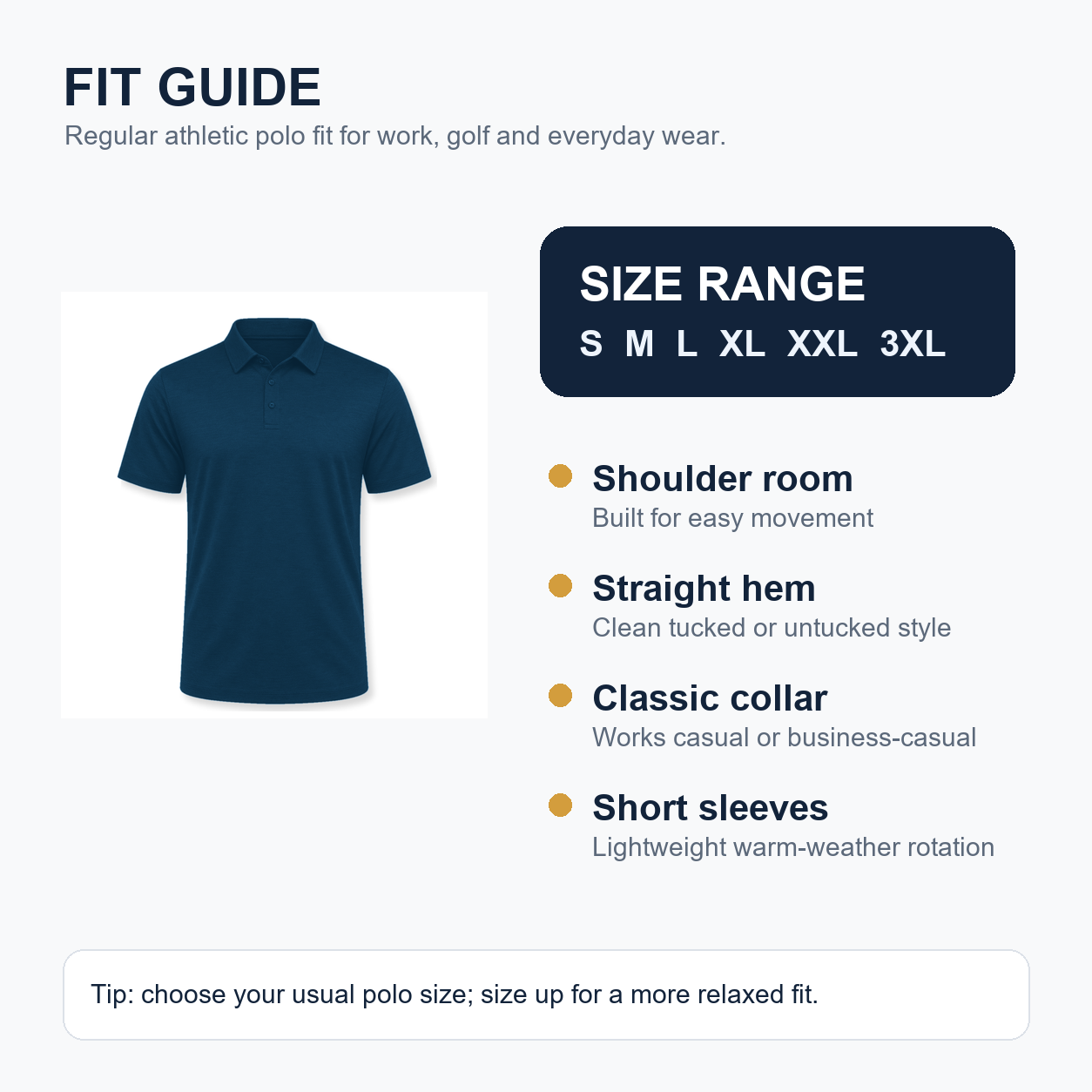 Men's Performance Quick-Dry Polo Shirts Packs detail 4