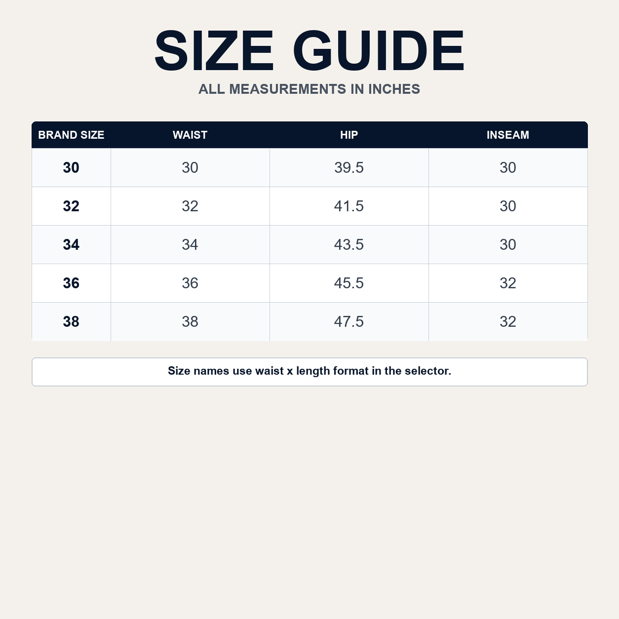 Men's Tactical Utility Cargo Pants Packs - size guide