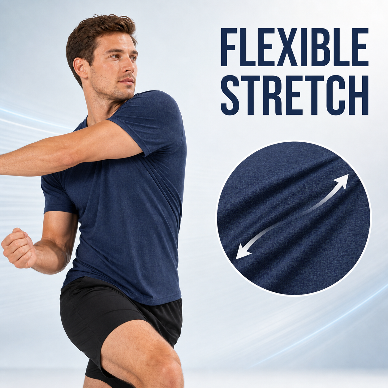 Men's 7-Pack Moisture Wicking Quick Dry Crew Neck T-Shirts - detail